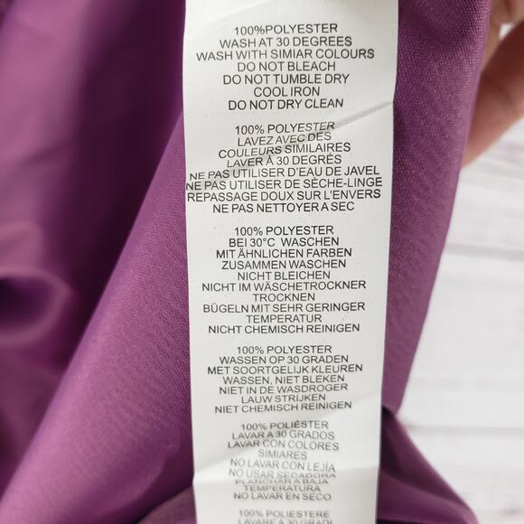 Nasty Gal Collection New Women's Purple Satin Cowl Neck Cami Top Size 16 - Picture 9 of 12